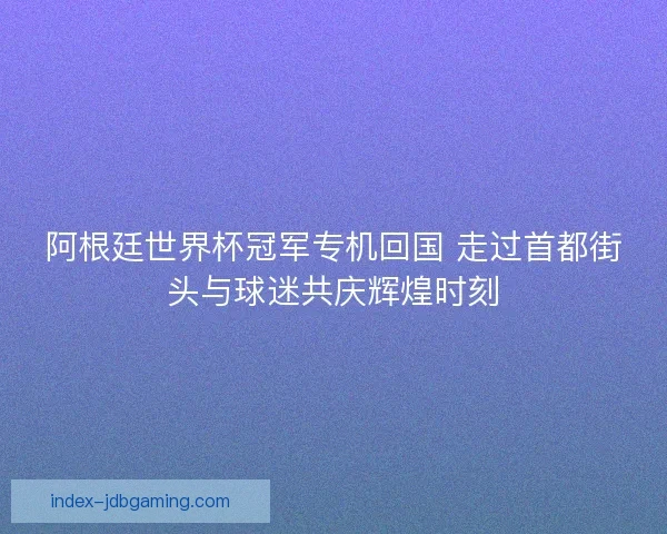 阿根廷世界杯冠军专机回国 走过首都街头与球迷共庆辉煌时刻