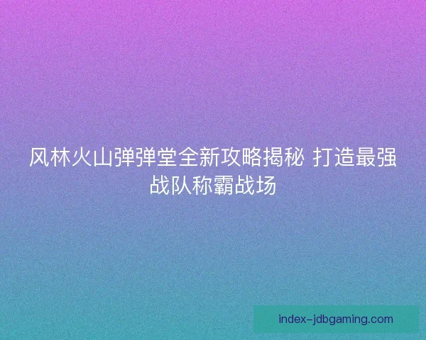 风林火山弹弹堂全新攻略揭秘 打造最强战队称霸战场